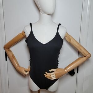 Victoria's Secret Ribbed Black Swimsuit | One-Piece Size Large New With Tags